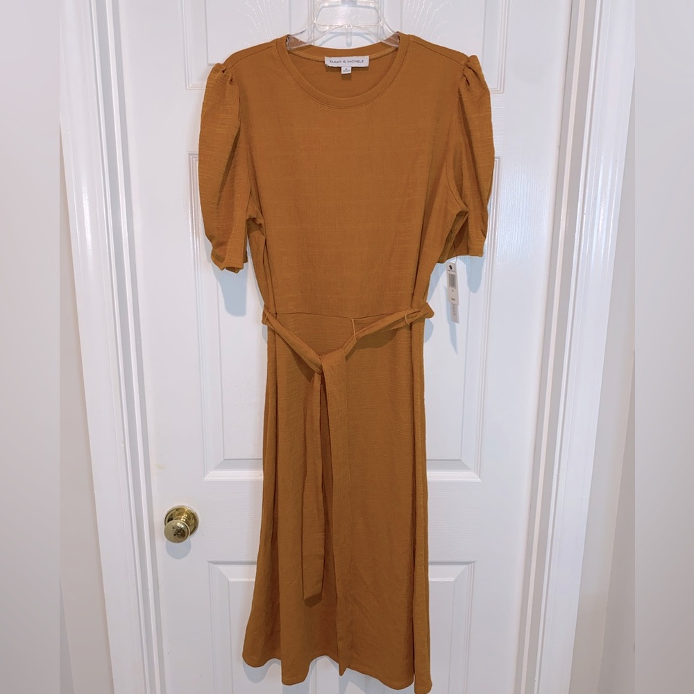 Emma & Michele brown wrap dress. Size XL. NWT - Picture 1 of 4